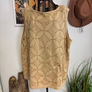 Carol Pattergen | beaded pattern vintage tank | 2X